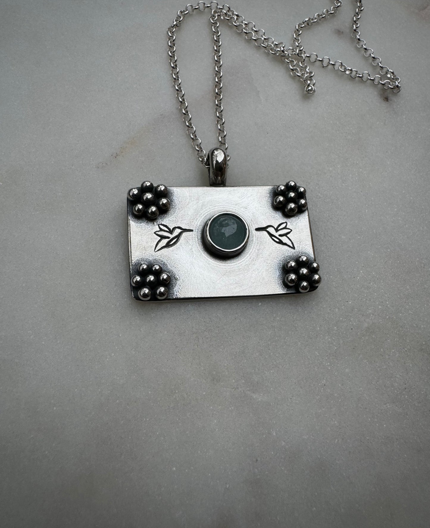 Soulkeeper amulet with aquamarine