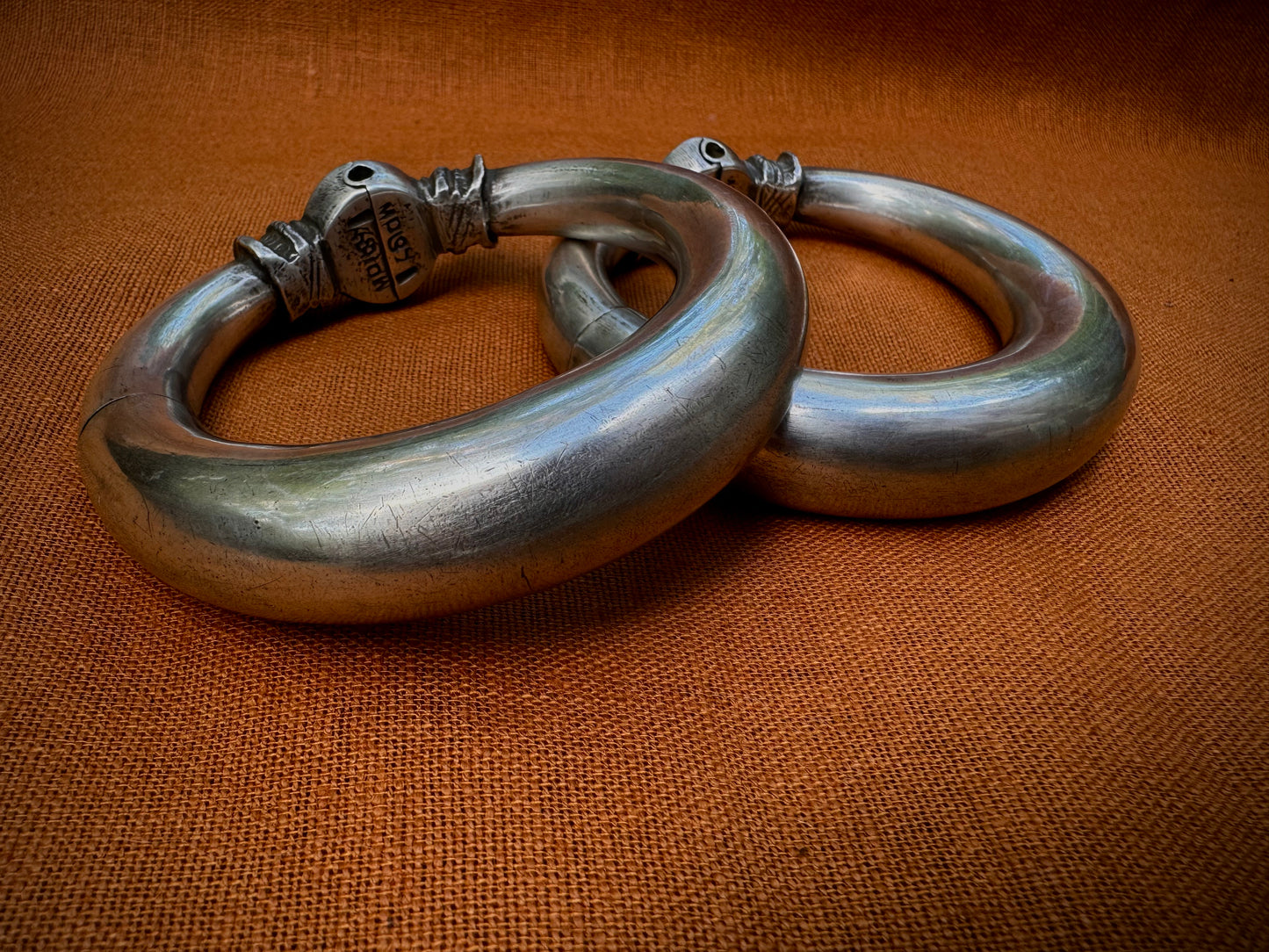 Antique silver bangles from Rajasthan