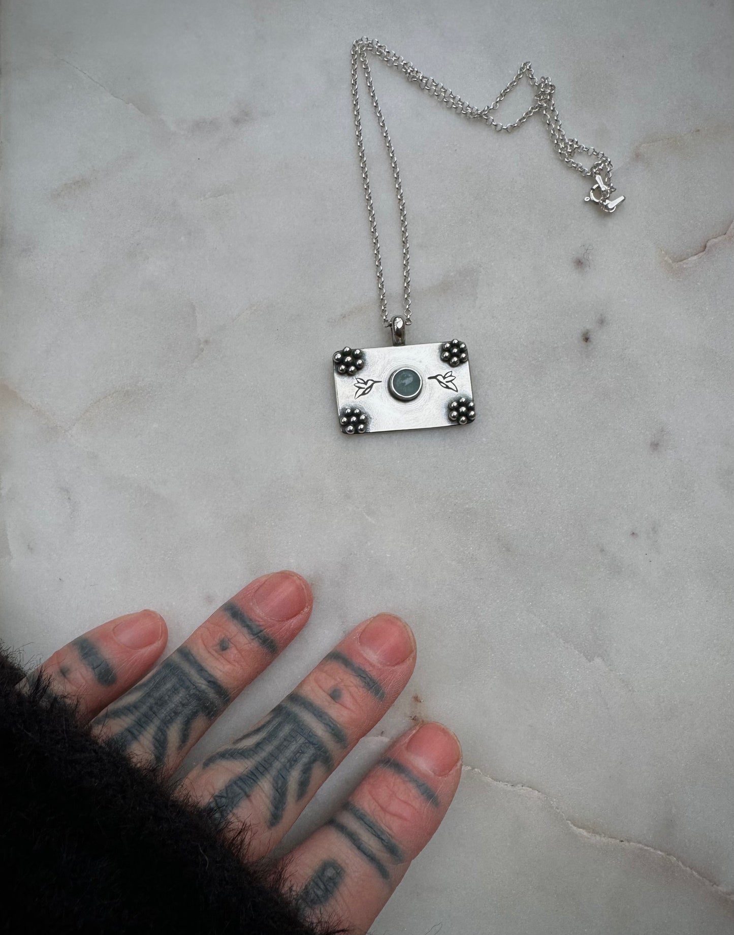 Soulkeeper amulet with aquamarine