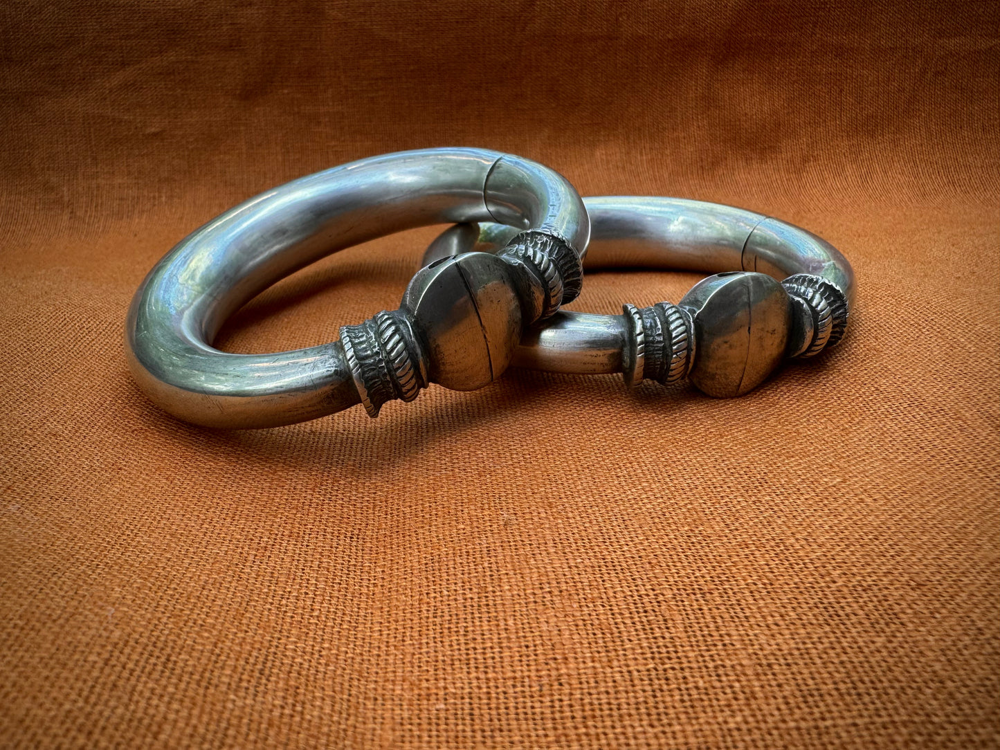 Antique silver bangles from Rajasthan