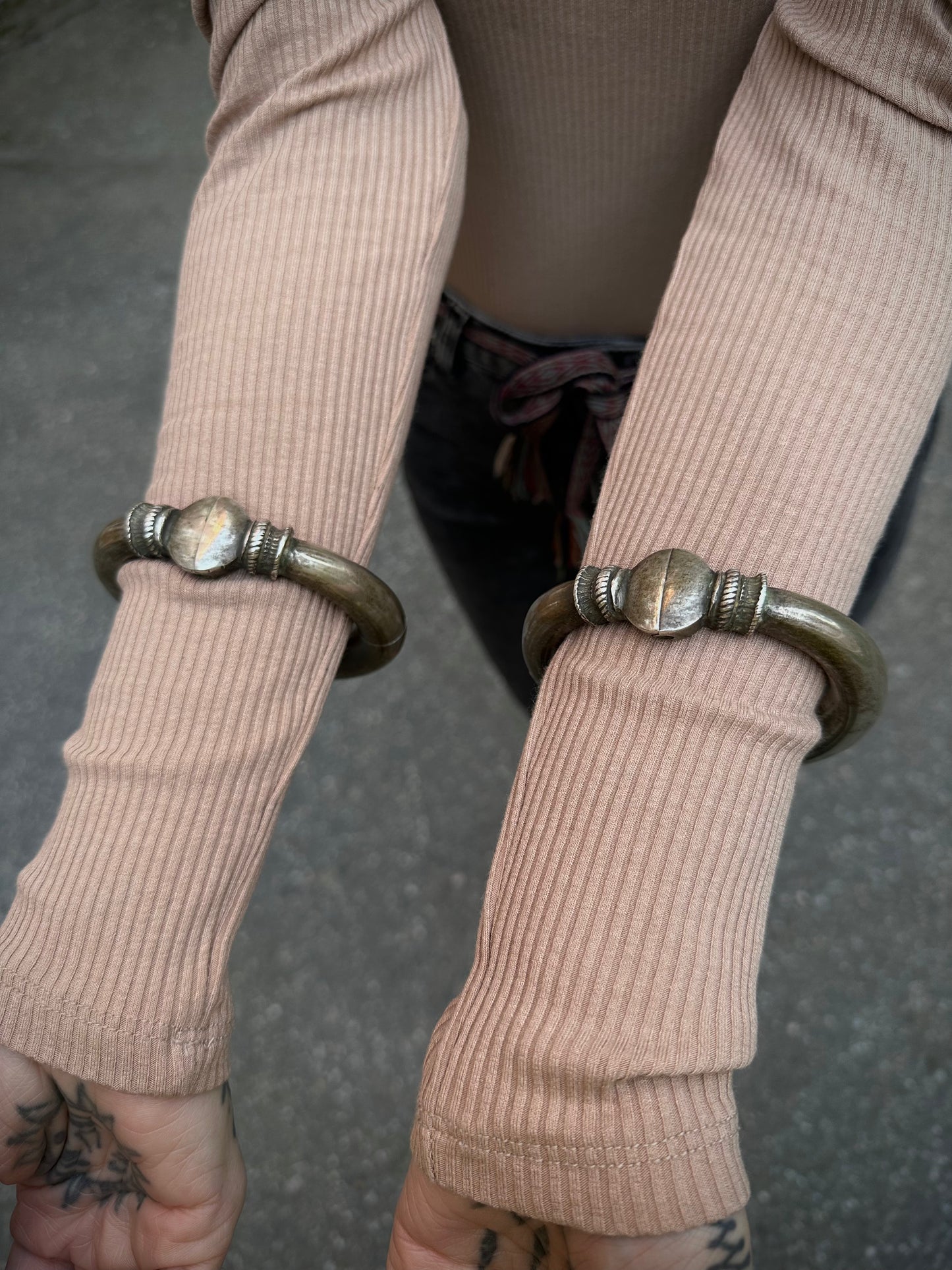 Antique silver bangles from Rajasthan