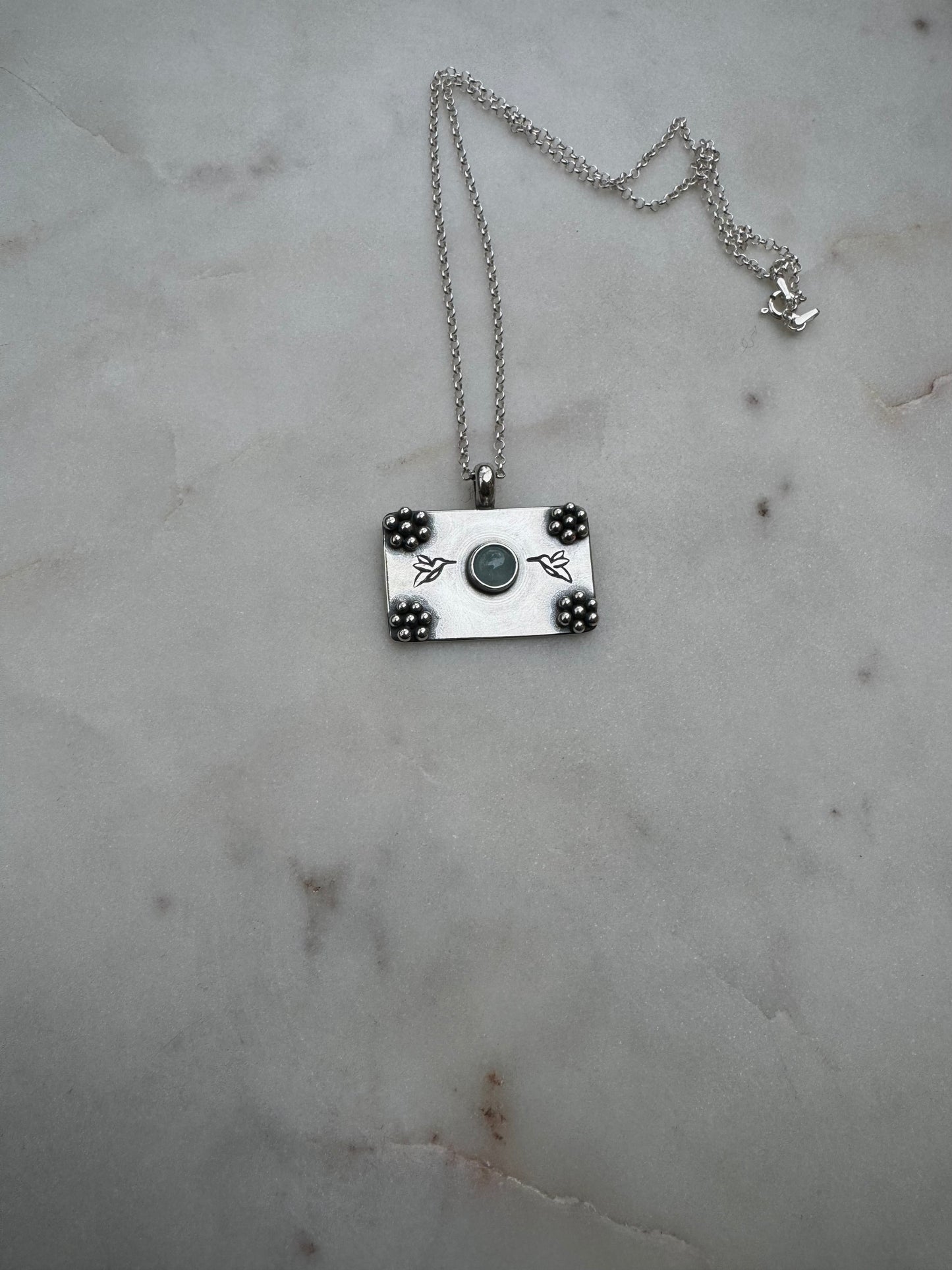 Soulkeeper amulet with aquamarine
