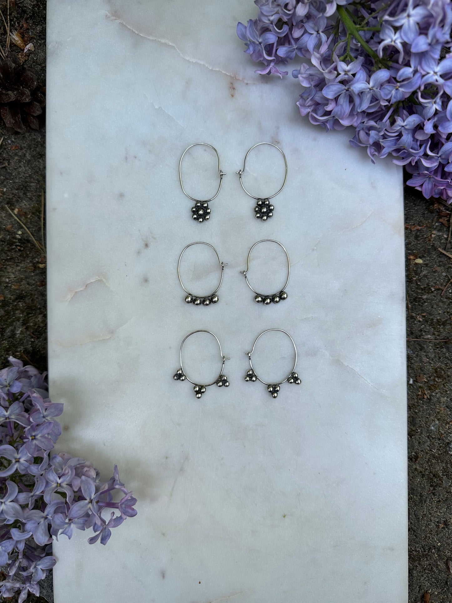 Handmade earrings in sterling silver