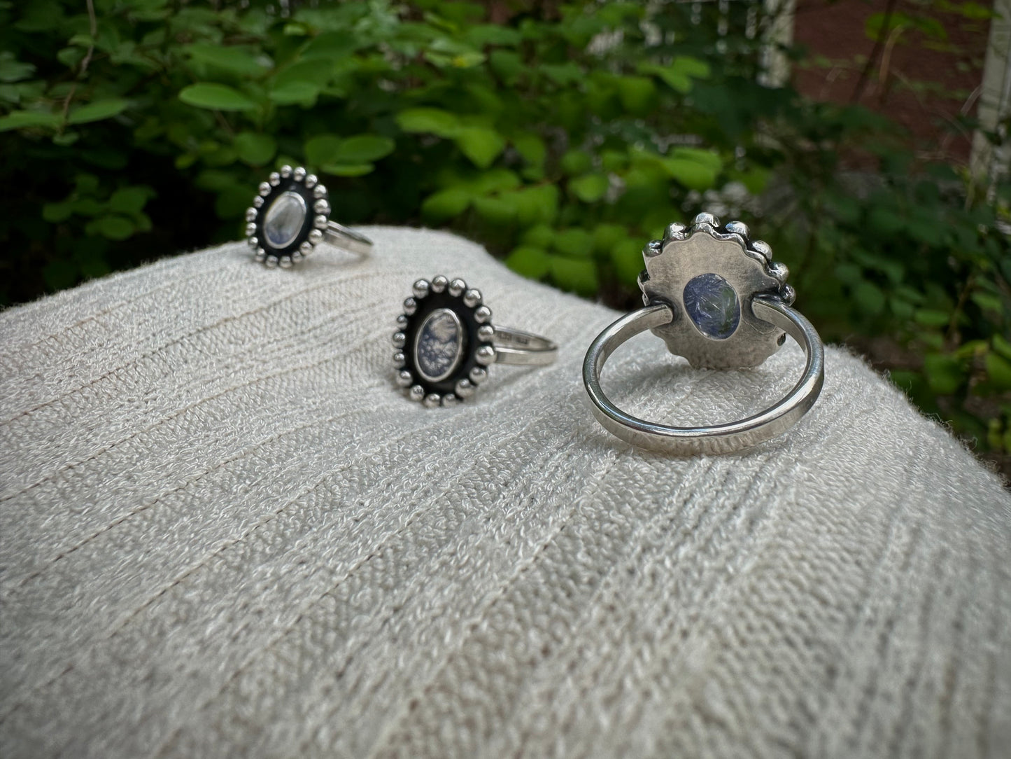 Dumortierite quartz rings