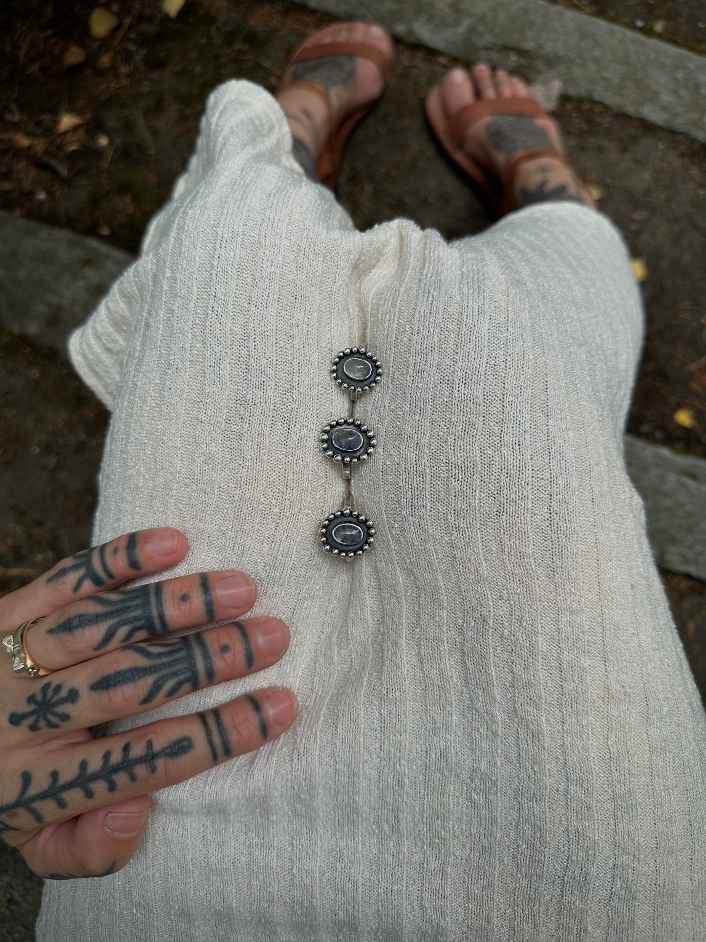 Dumortierite quartz rings