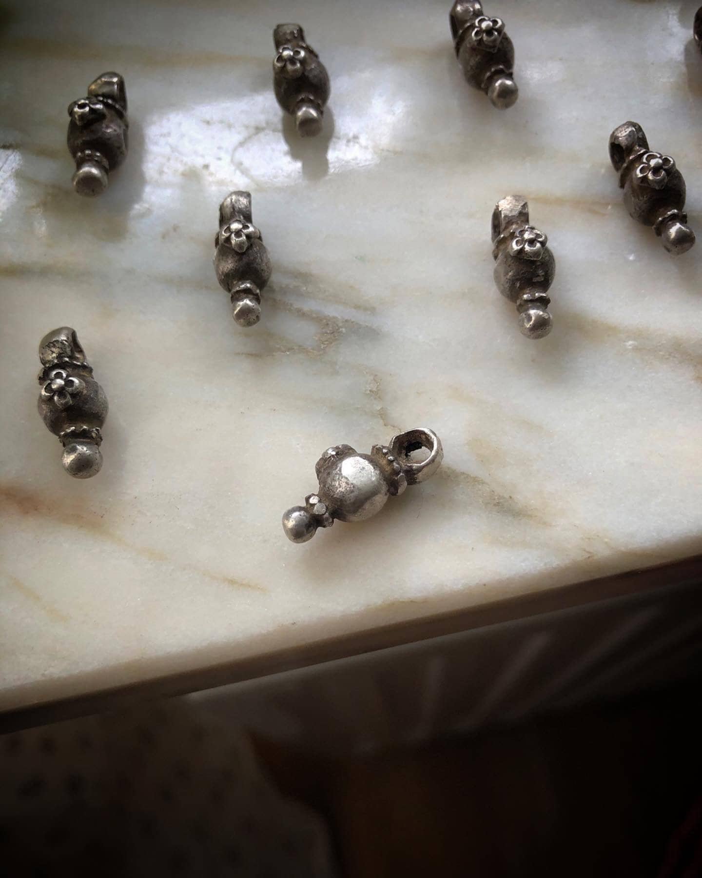 Vintage silver bead from Rajasthan