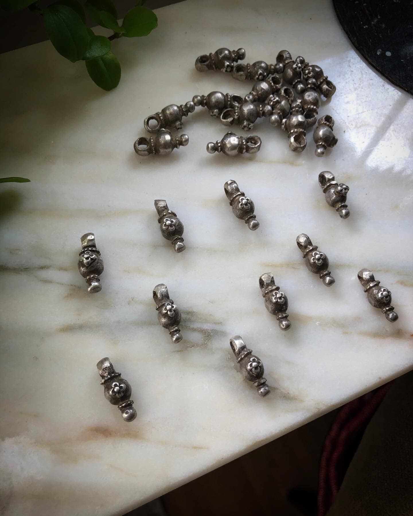 Vintage silver bead from Rajasthan