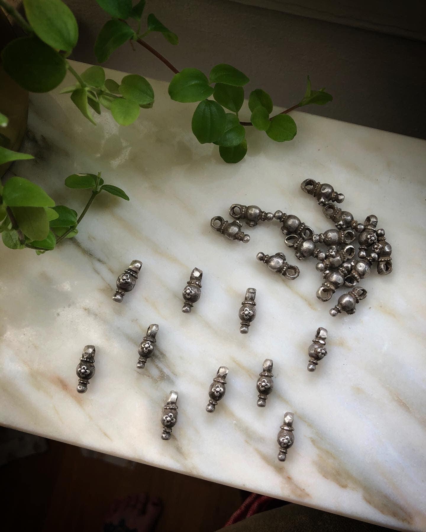 Vintage silver bead from Rajasthan