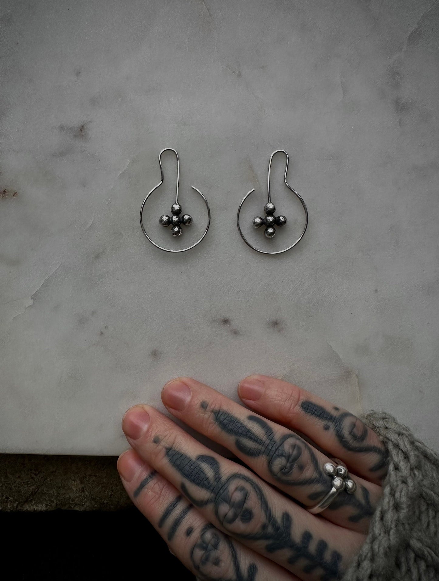 Earrings handmade in sterling silver