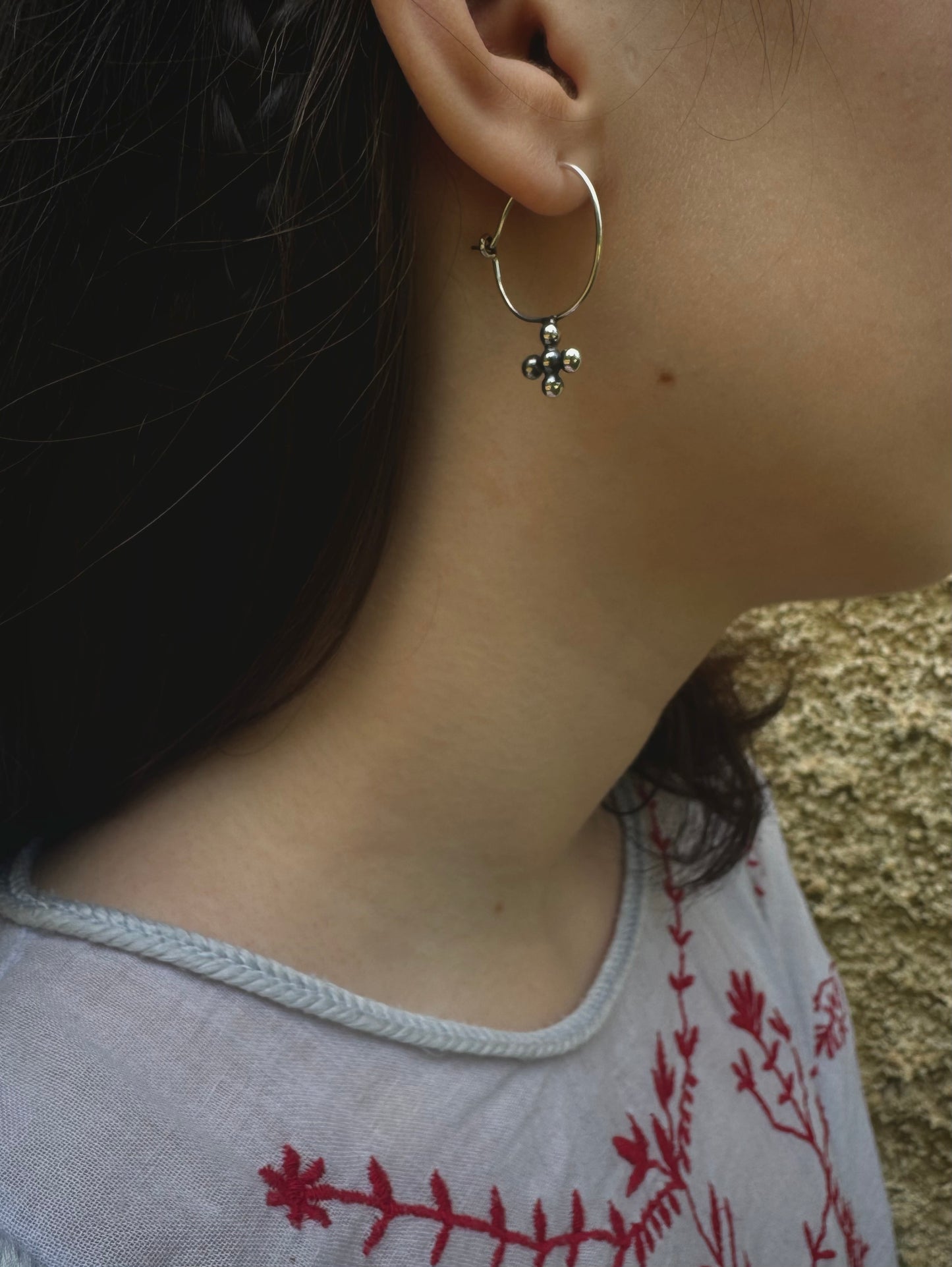 Silver earrings