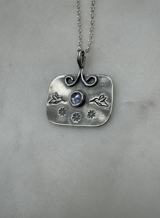Soul keeper amulet with tanzanite