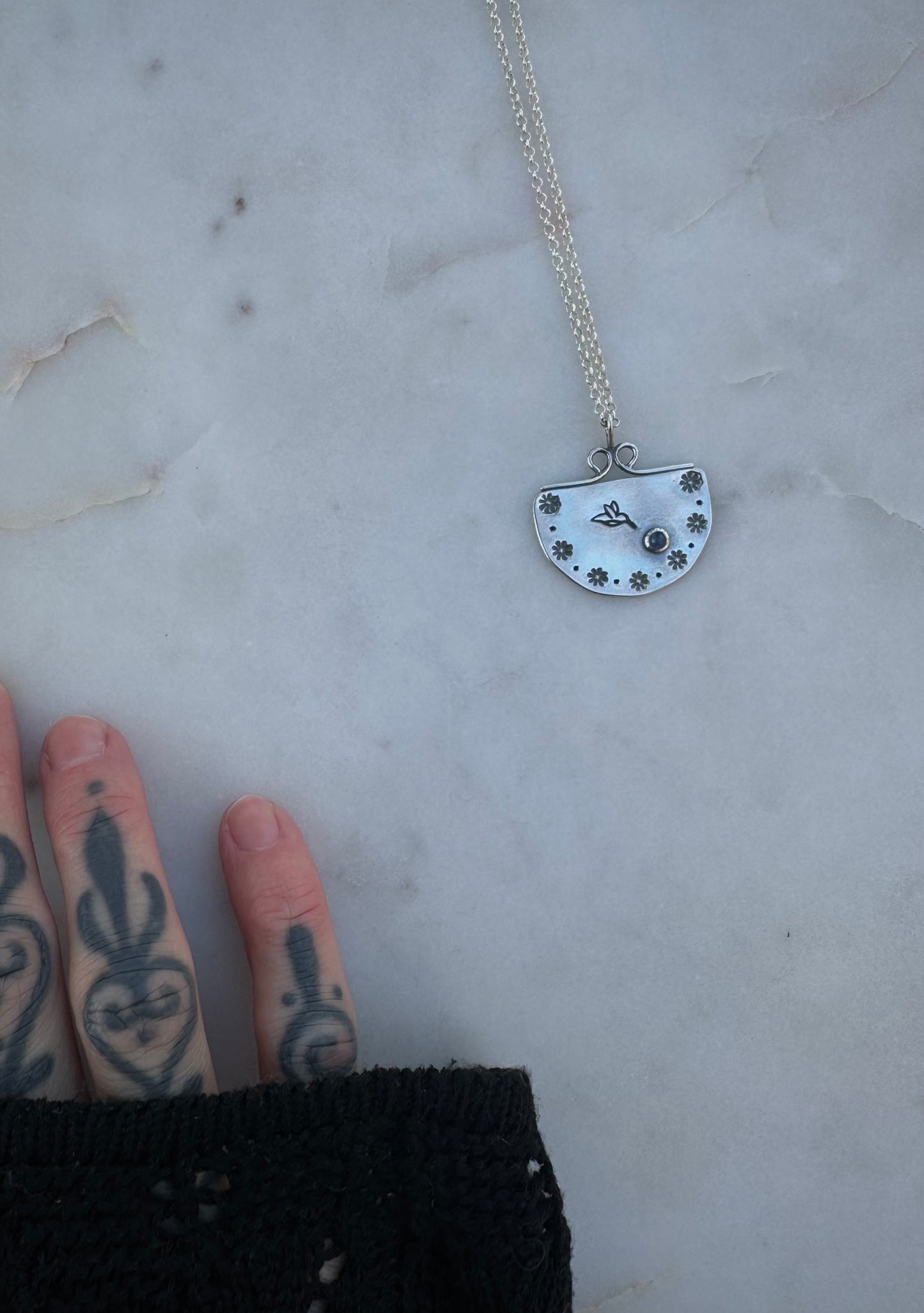 Soul keeper amulet with tanzanite
