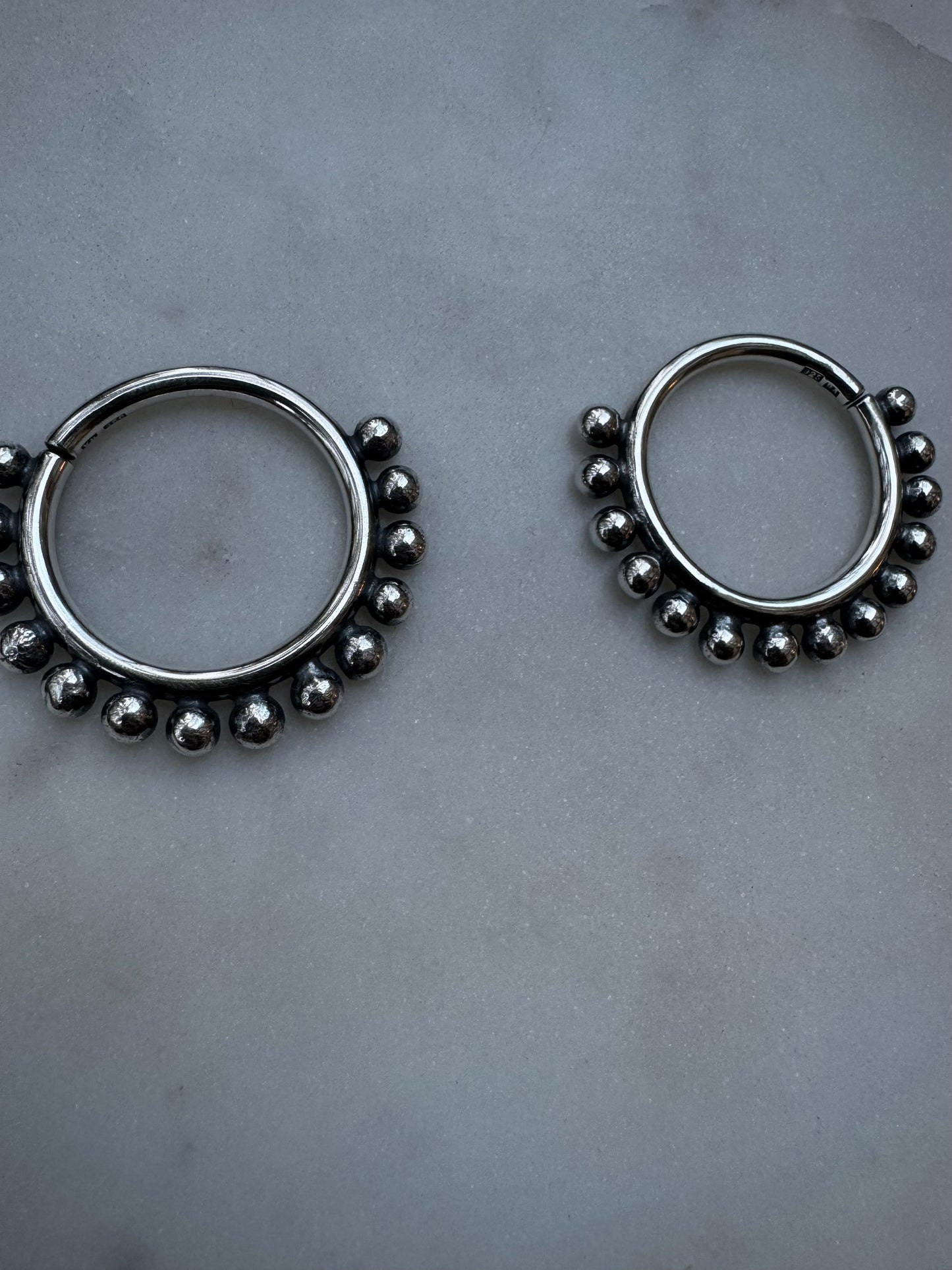Sterling silver earrings for streched ears