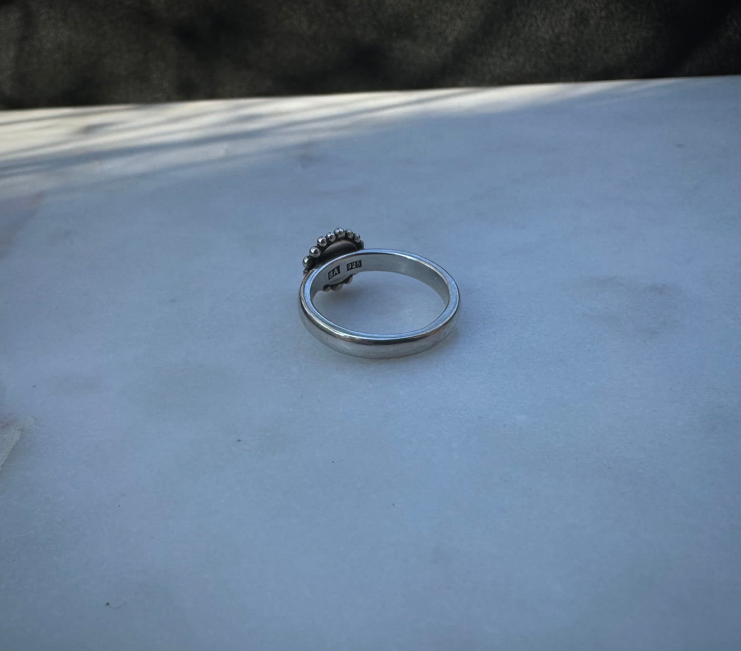 Silver ring with pink tourmaline