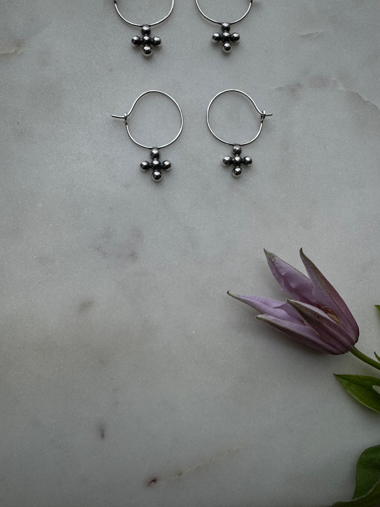 Silver earrings