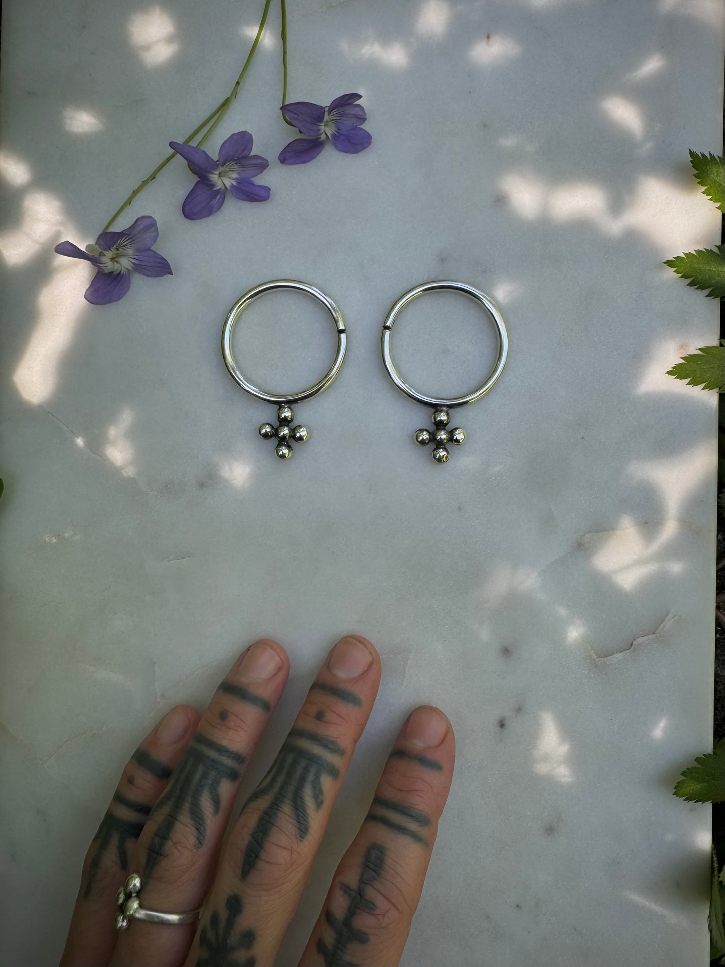 Sterling silver earrings for streched ears