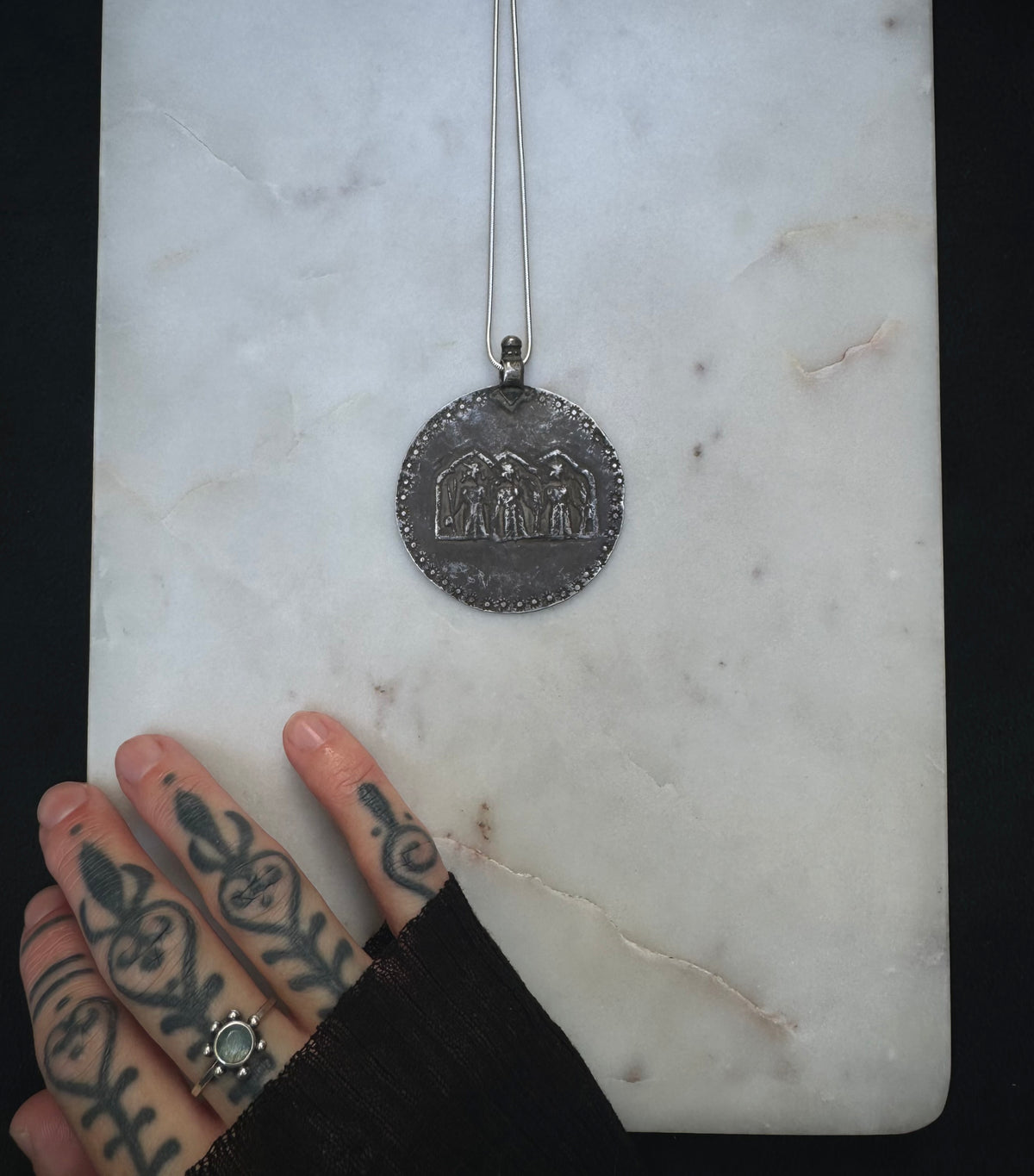 Antique silver amulet from Gujarat
