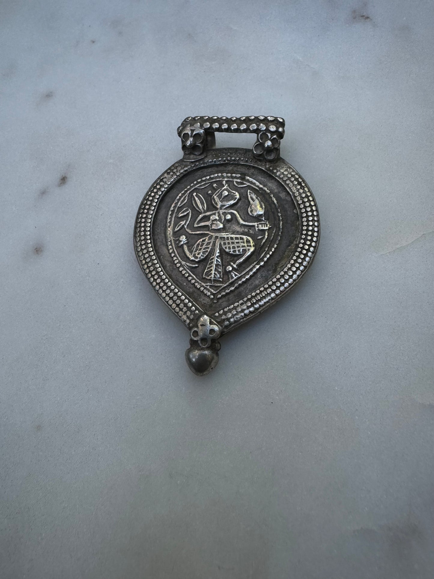 Old Hanuman silver amulet