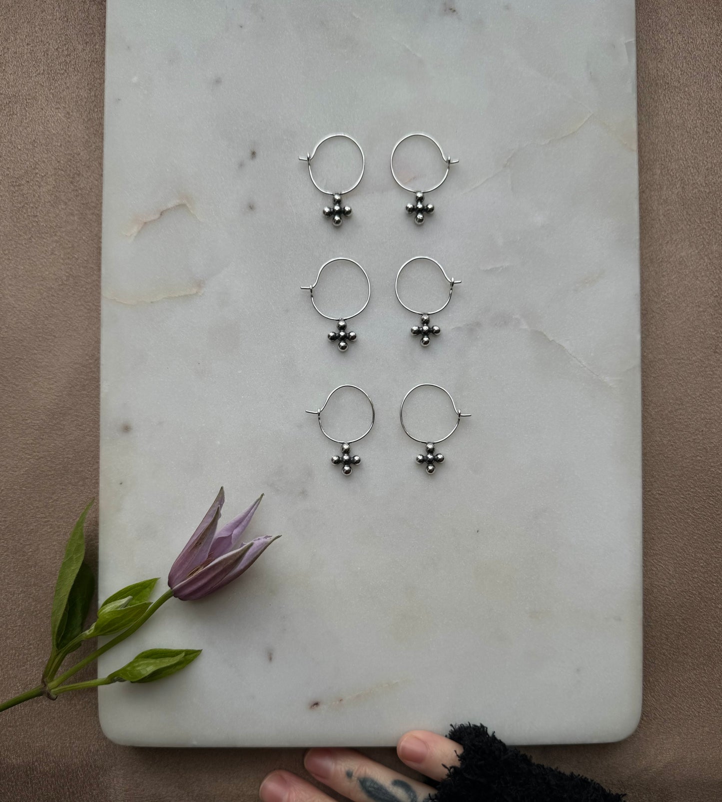 Silver earrings