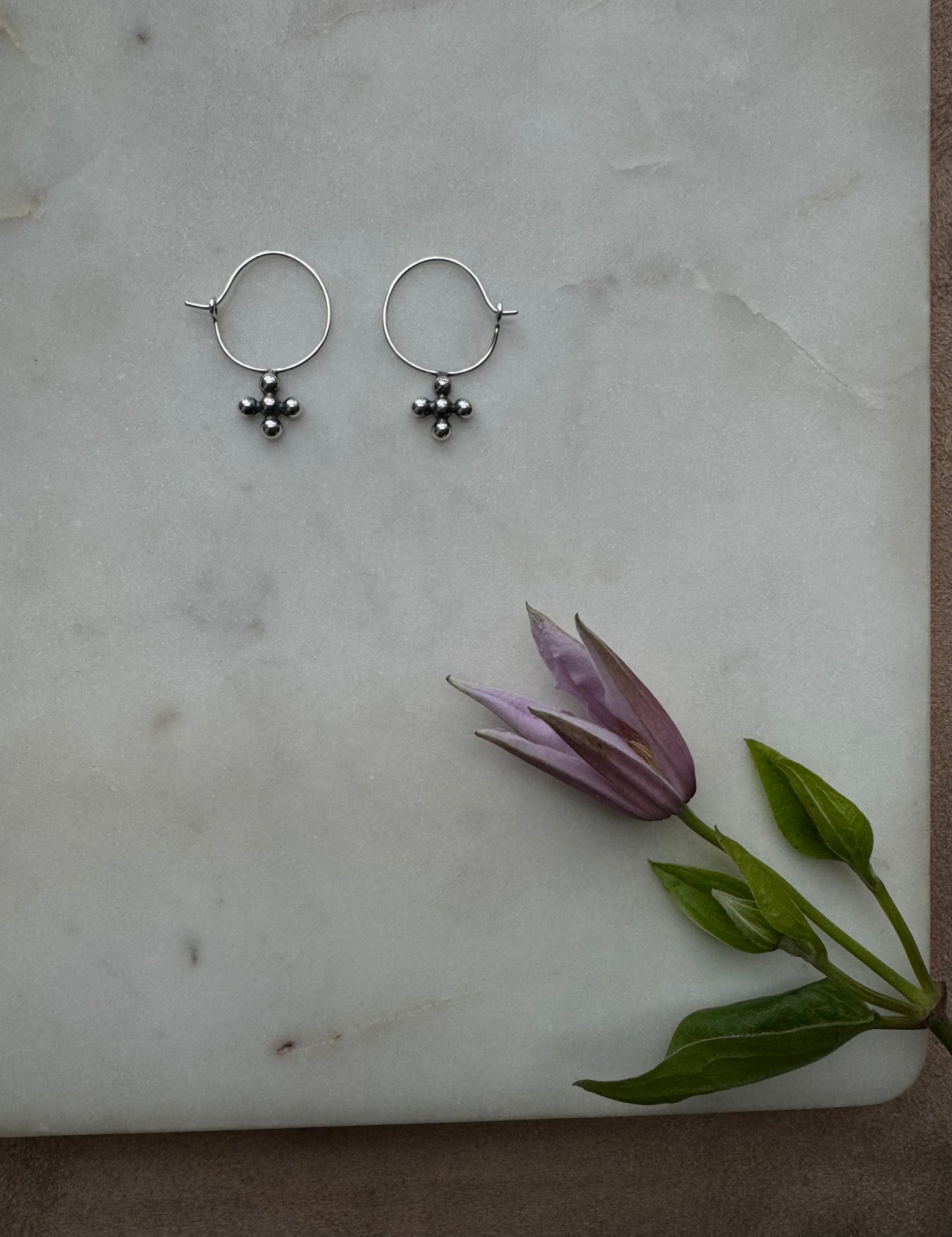Silver earrings