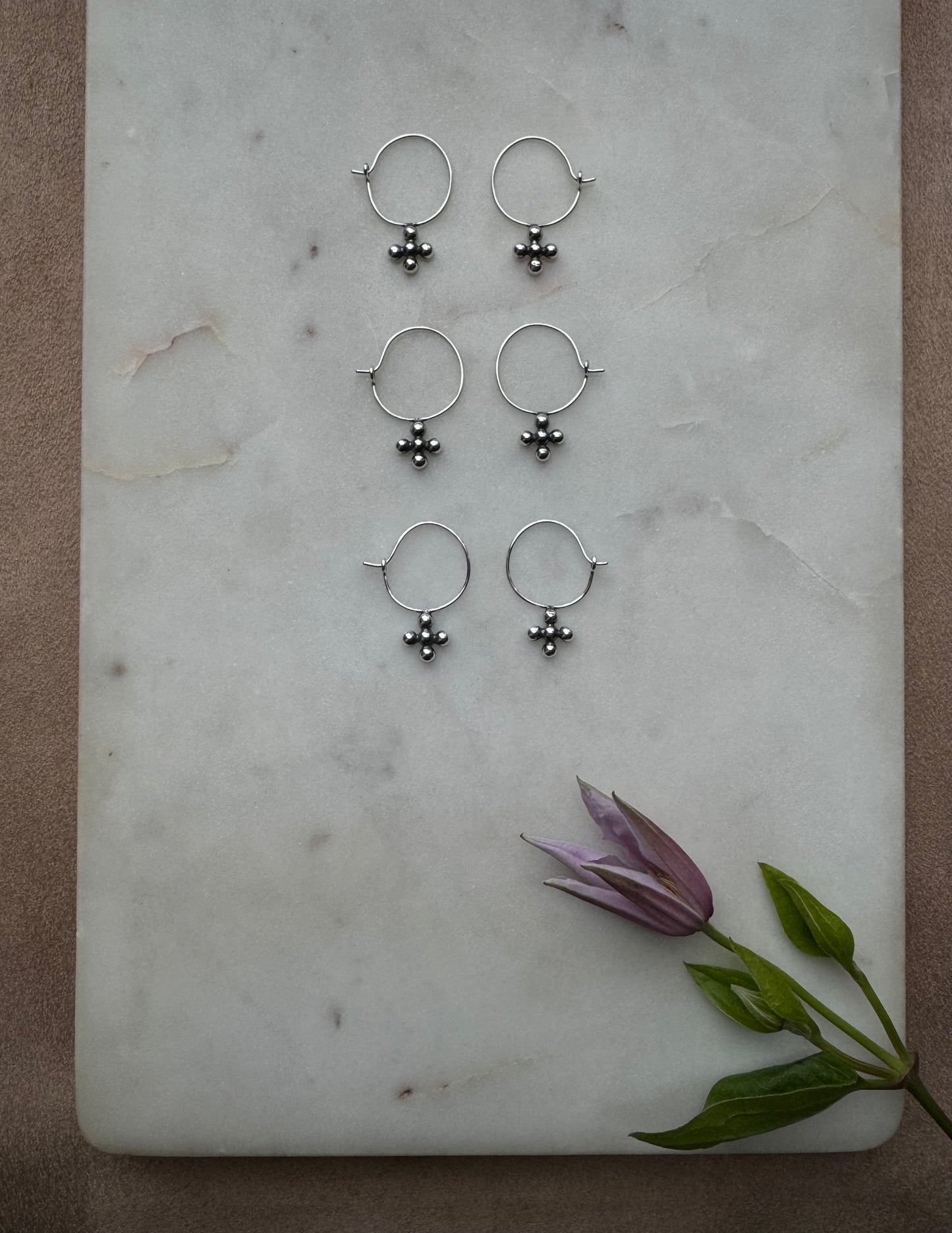 Silver earrings