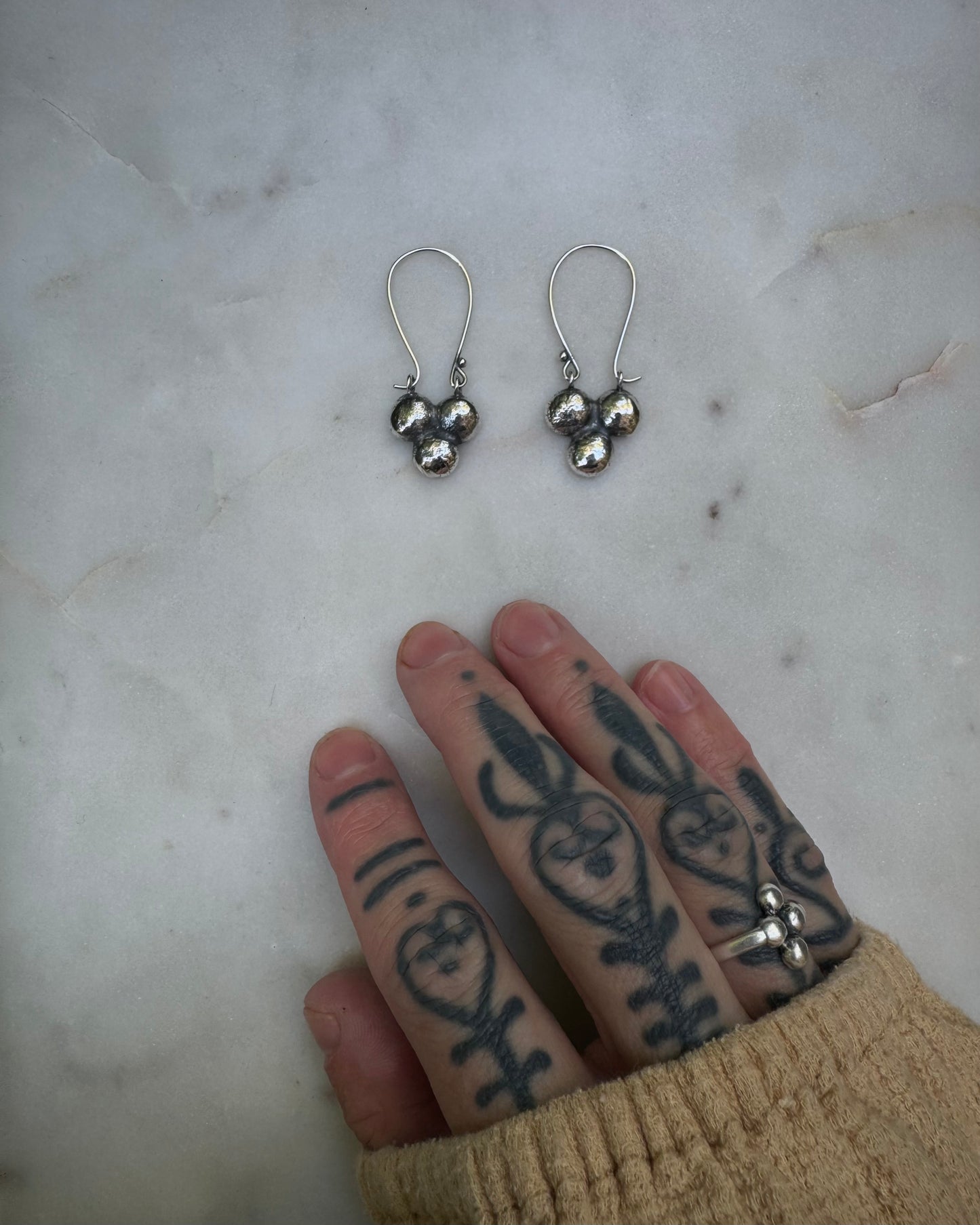 Silver earrings