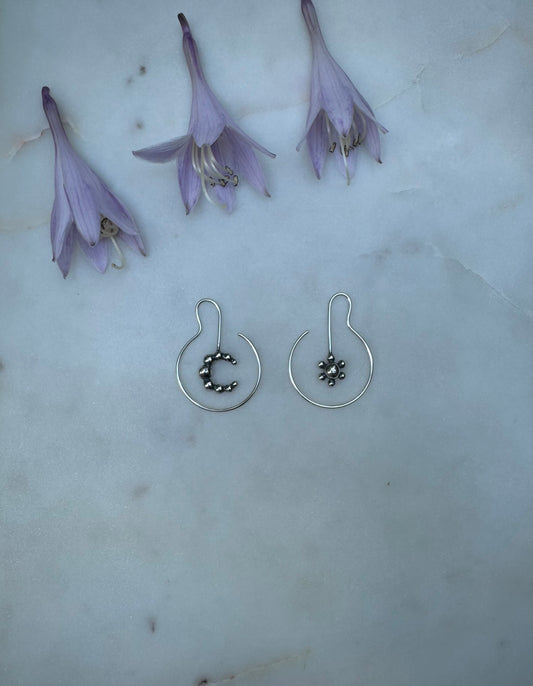 Moon & star earrings