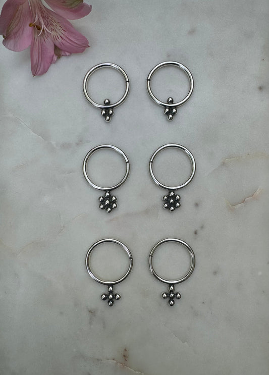 Sterling silver earrings for streched ears