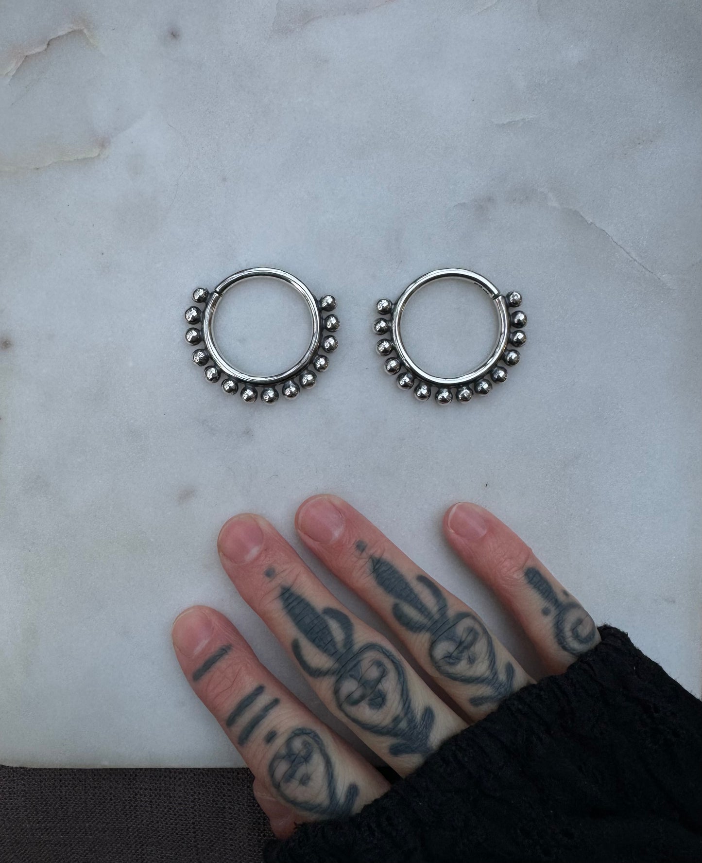 Sterling silver earrings for streched ears