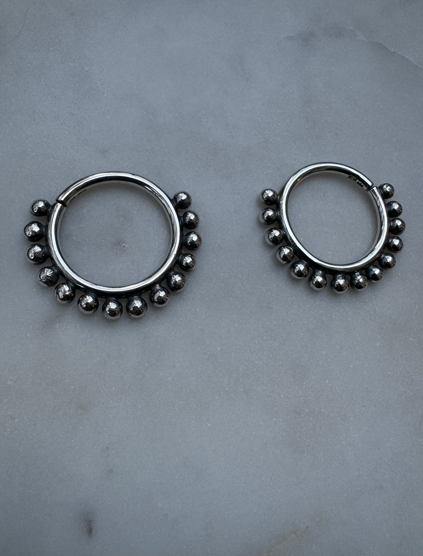 Sterling silver earrings for streched ears
