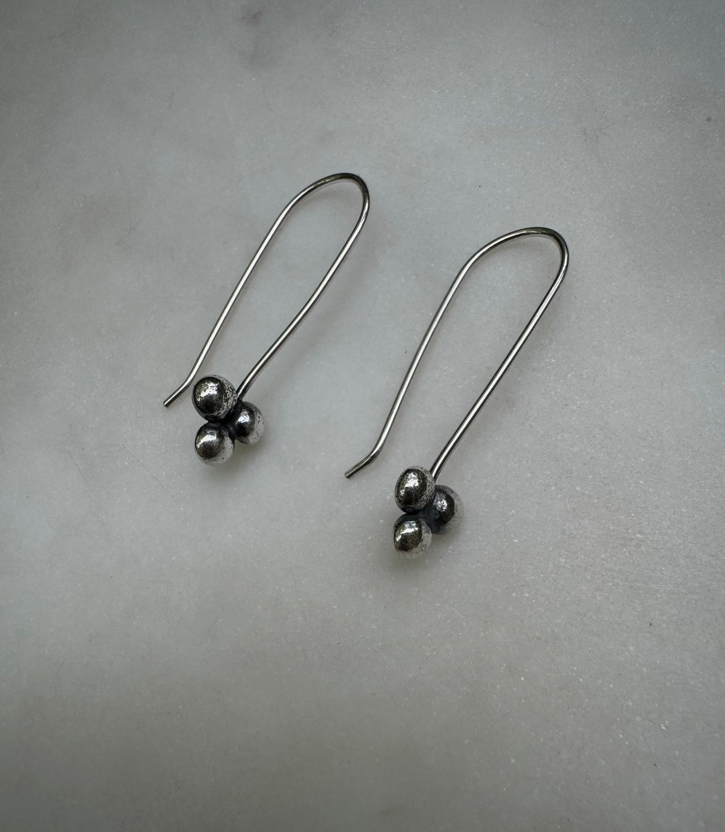 Handmade earrings in silver