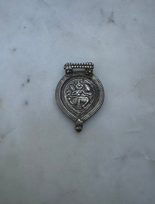 Old Hanuman silver amulet