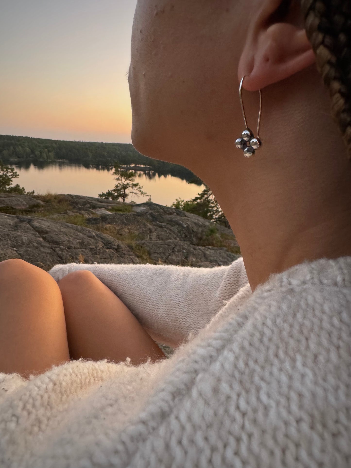 Handmade silver earrings