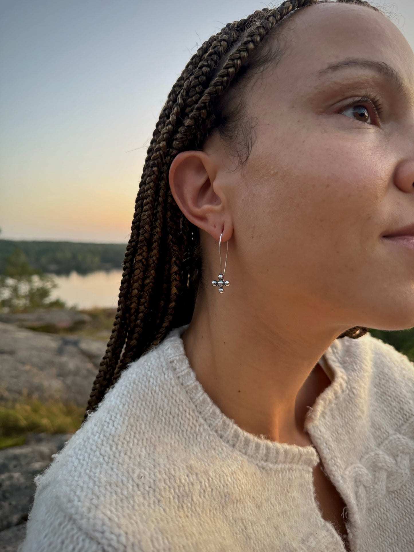 Handmade silver earrings