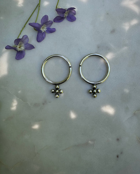 Sterling silver earrings for streched ears