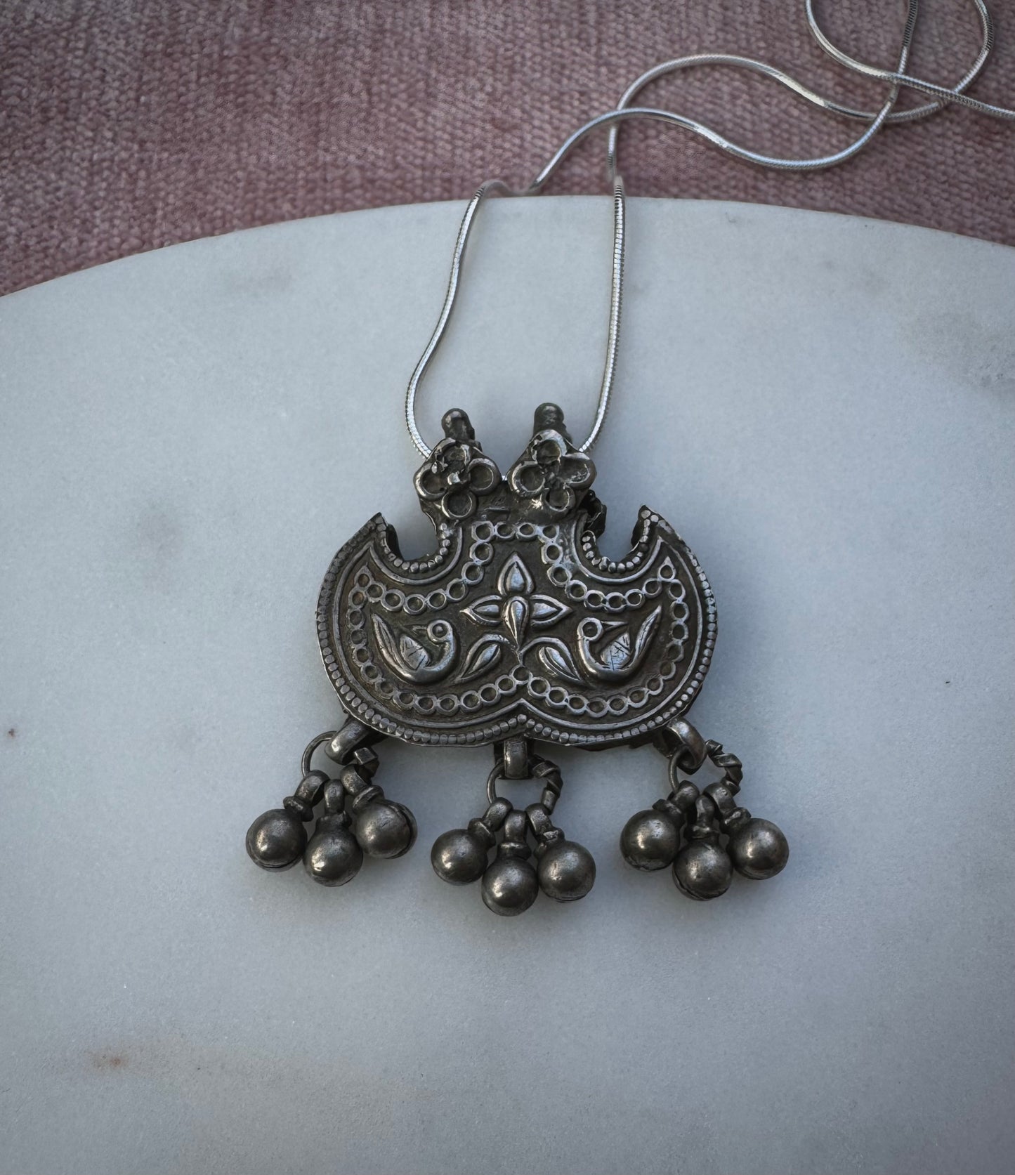 Beautiful vintage Rajasthani peacock necklace