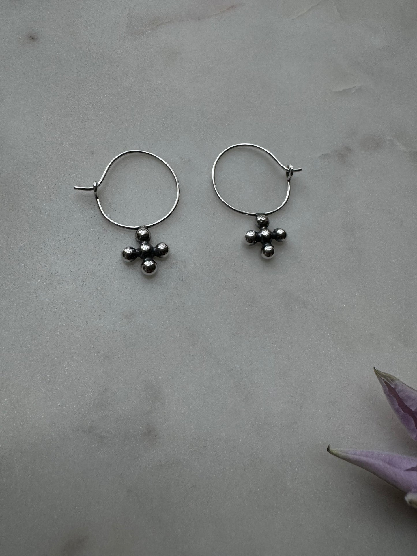 Silver earrings