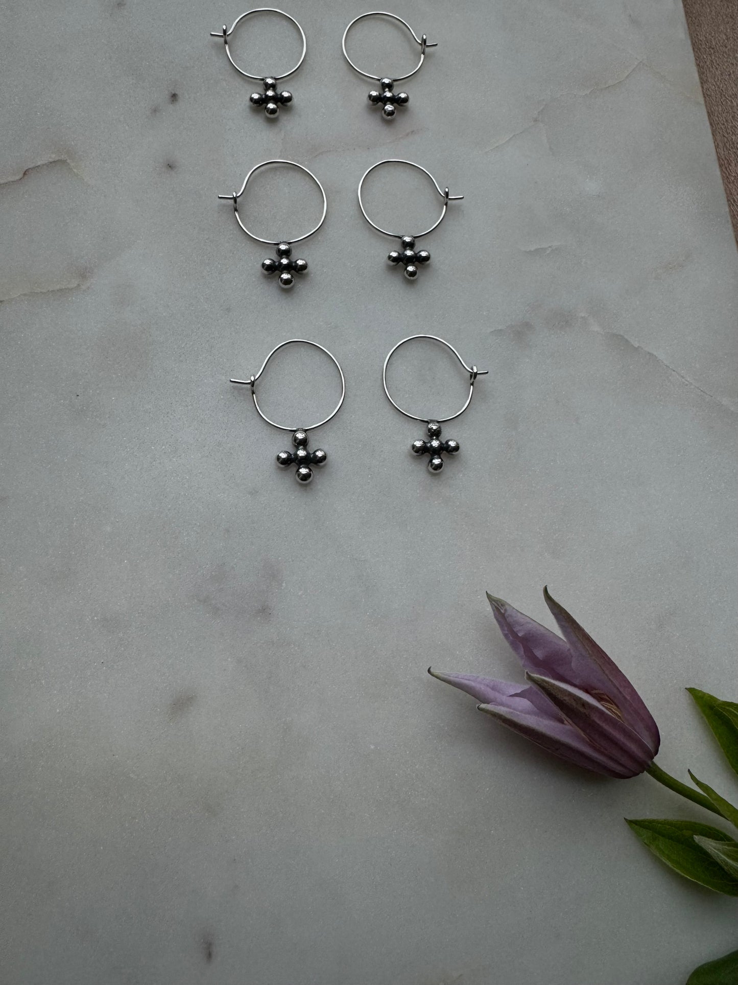 Silver earrings