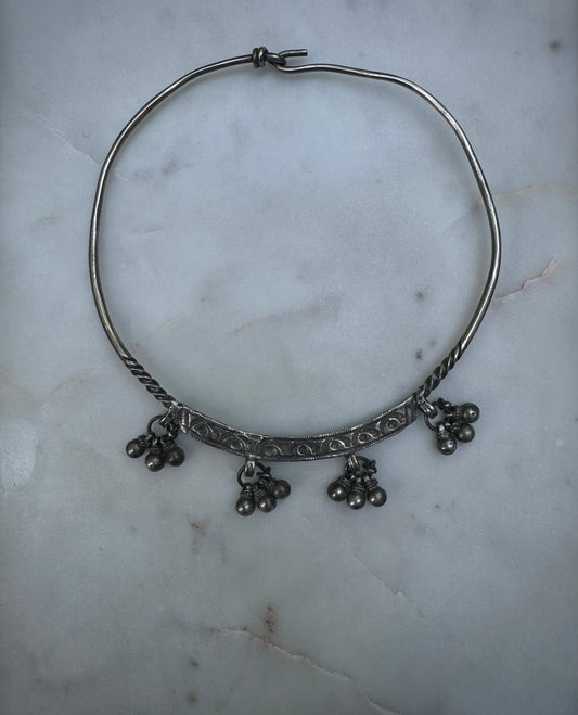 Old silver necklace from Rajasthan