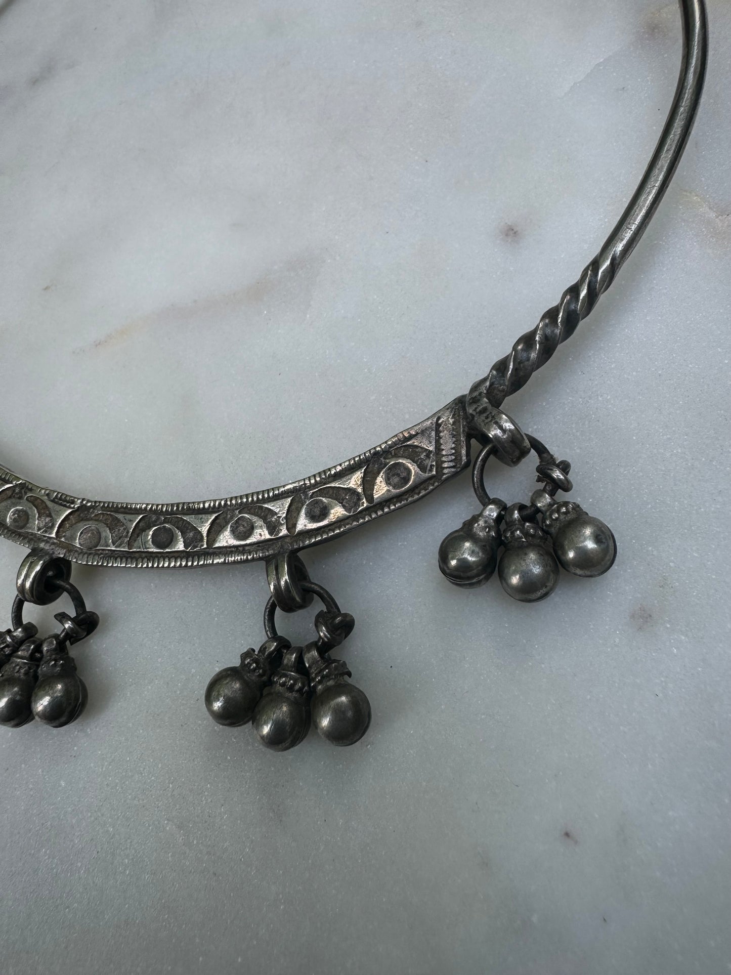 Old silver necklace from Rajasthan