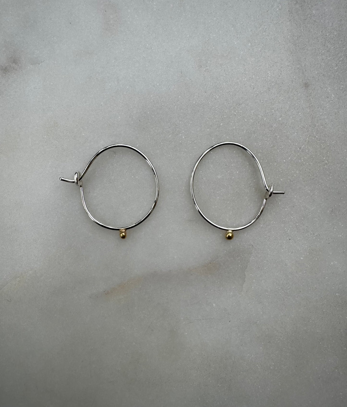 18k fairtrade gold and sterling silver earrings