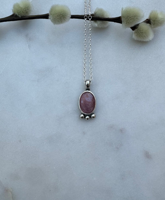 Rose cut ruby amulet