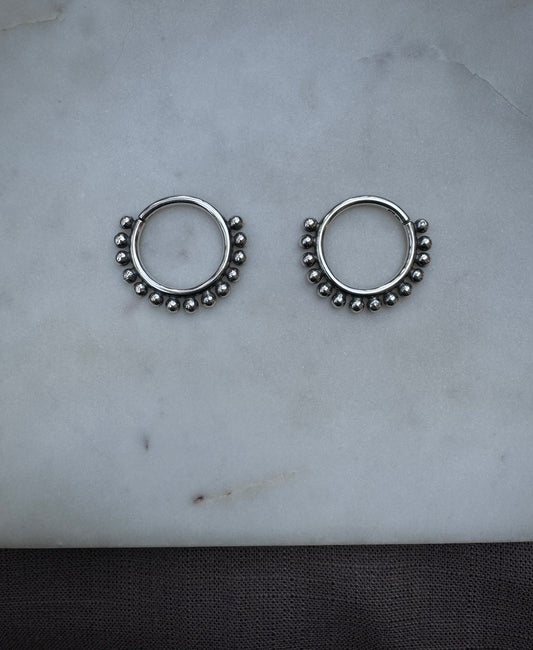 Sterling silver earrings for streched ears