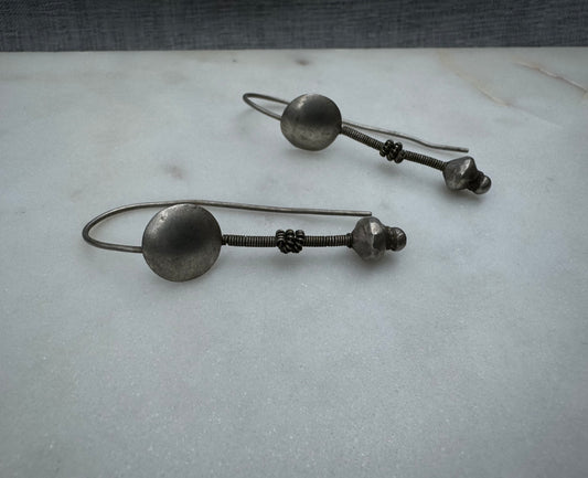 Silver earrings from Rajasthan