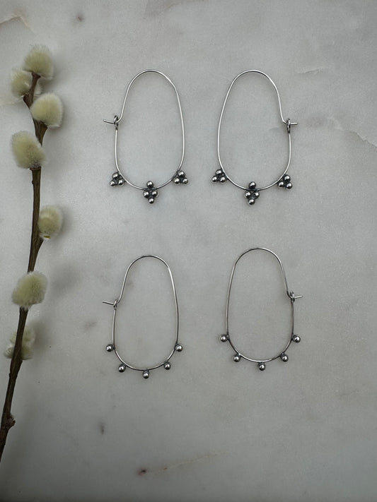 Silver earrings