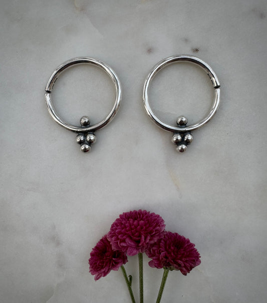 Sterling silver earrings for streched ears •made to order•