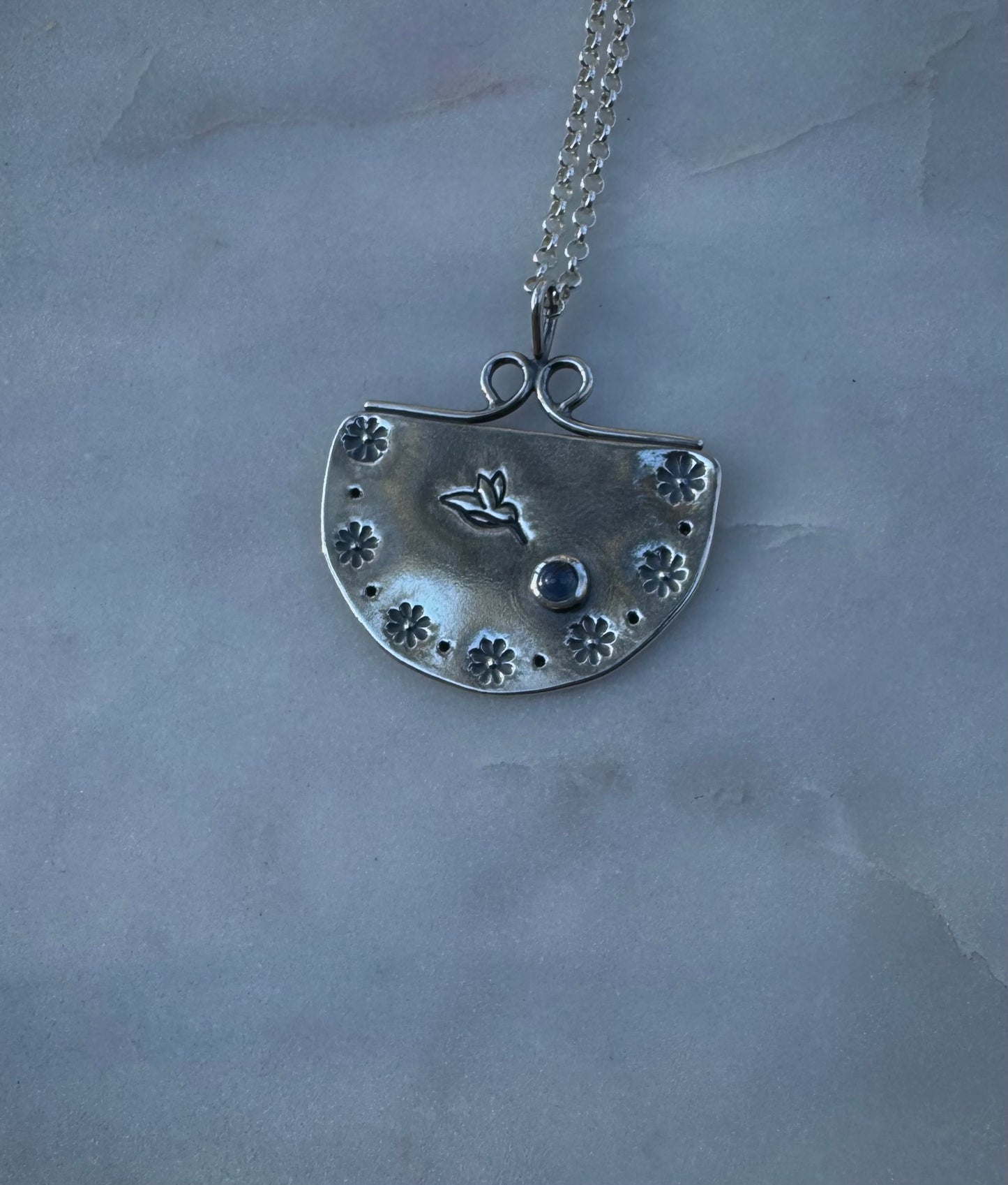 Soul keeper amulet with tanzanite