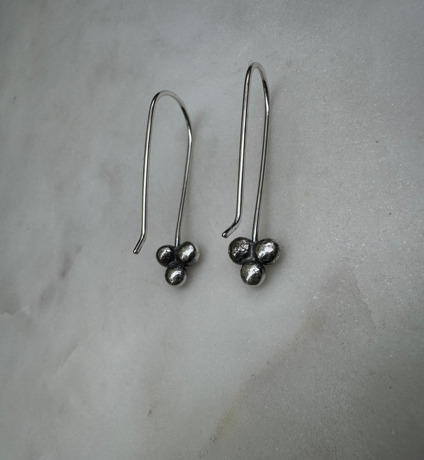 Handmade earrings in silver