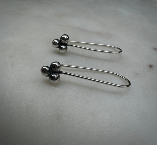 Handmade earrings in silver