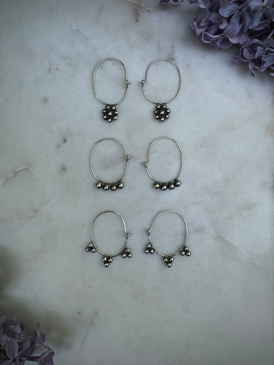 Handmade earrings in sterling silver
